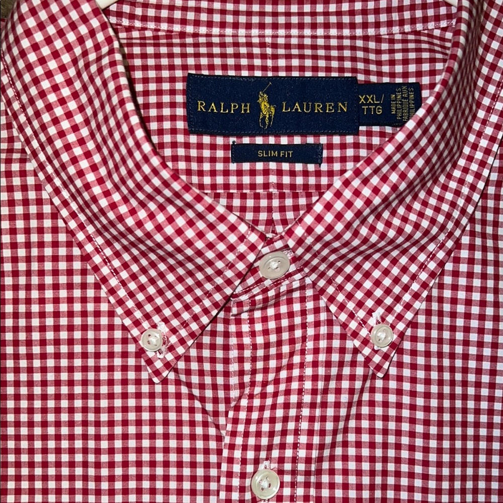 Ralph Lauren Red Checkered Men's long sleeve Shirt